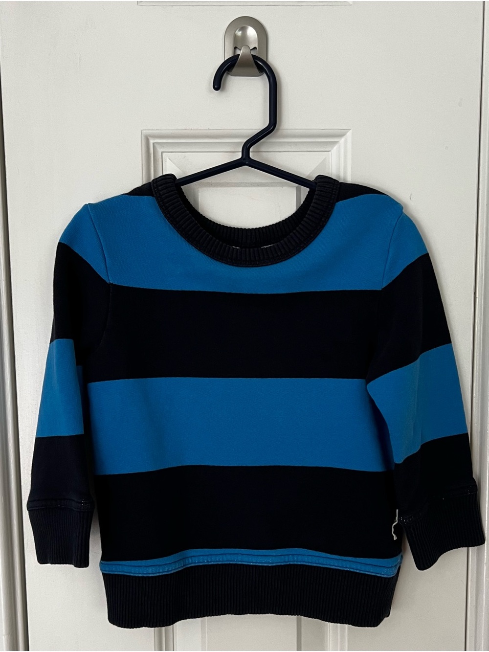 GAP Kids Blue‎ and Black Striped Sweatshirt